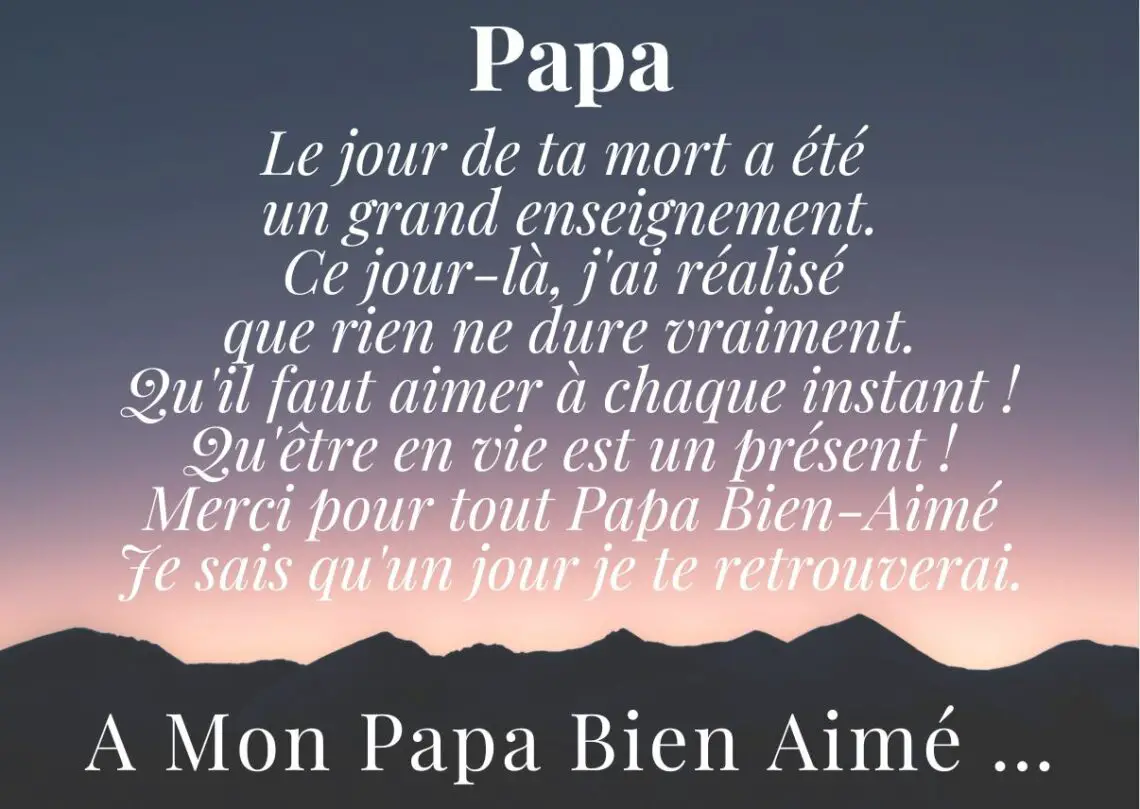 Po me Pour Papa D c d Textes Hommage Pour La Mort D un P re